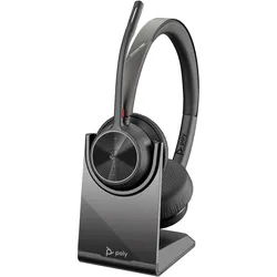 HP Poly Voyager 4320-M + BT700 Dongle + Ladestation (Kabellos, USB-C, Microsoft Teams), Office Headset, Schwarz