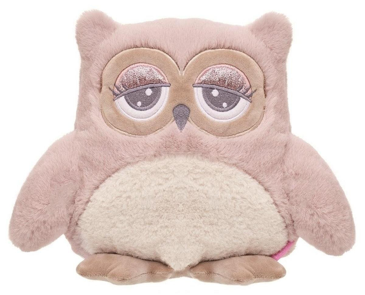 Beppe Eule knuffel roze-crème 23 cm
