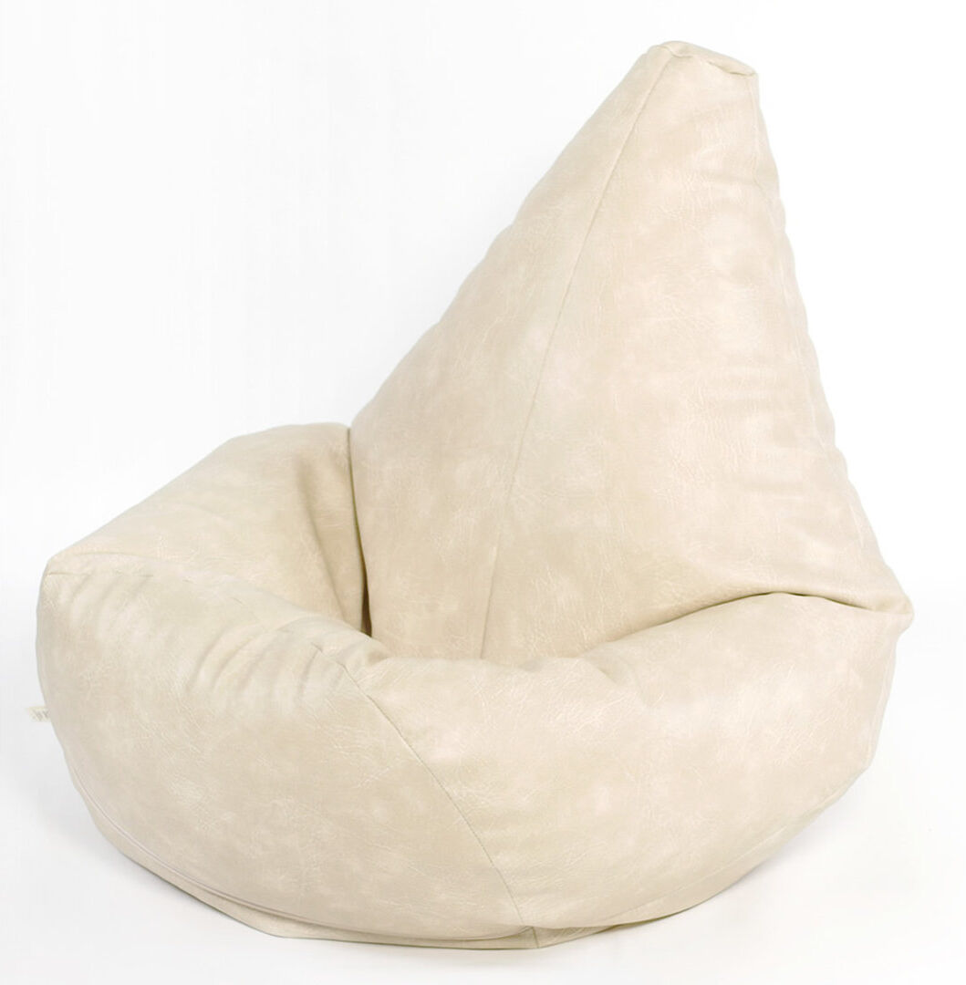 Borough Wharf Faux Leather Bean Bag Cream Large