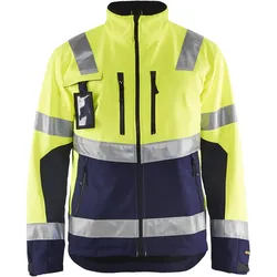 Warnschutz Softshelljacke "4900" - S - gelb/marine