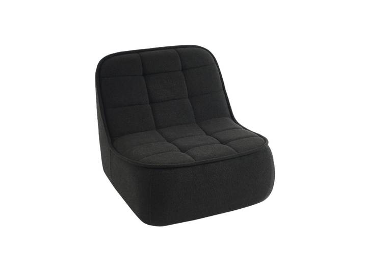 Chauffeuse bouclette texturée 1 place noir