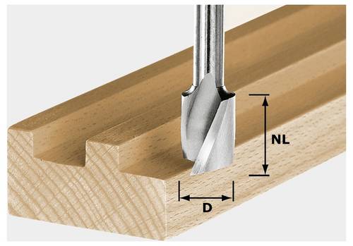 Festool 490980 Nutfräser Länge 60mm Produktabmessung, Ø 10mm Arbeits-Länge 30mm Schaftdurchmesser 8mm
