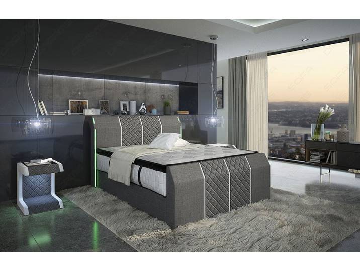 Boxspringbett Paris mit Matratze und Topper