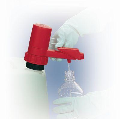 Behälterpumpe, 8 l/min, Eintauchtiefe 1000 mm, Handbetrieb, für schwache Säuren und Laugen, petrochemische Flüssigkeiten