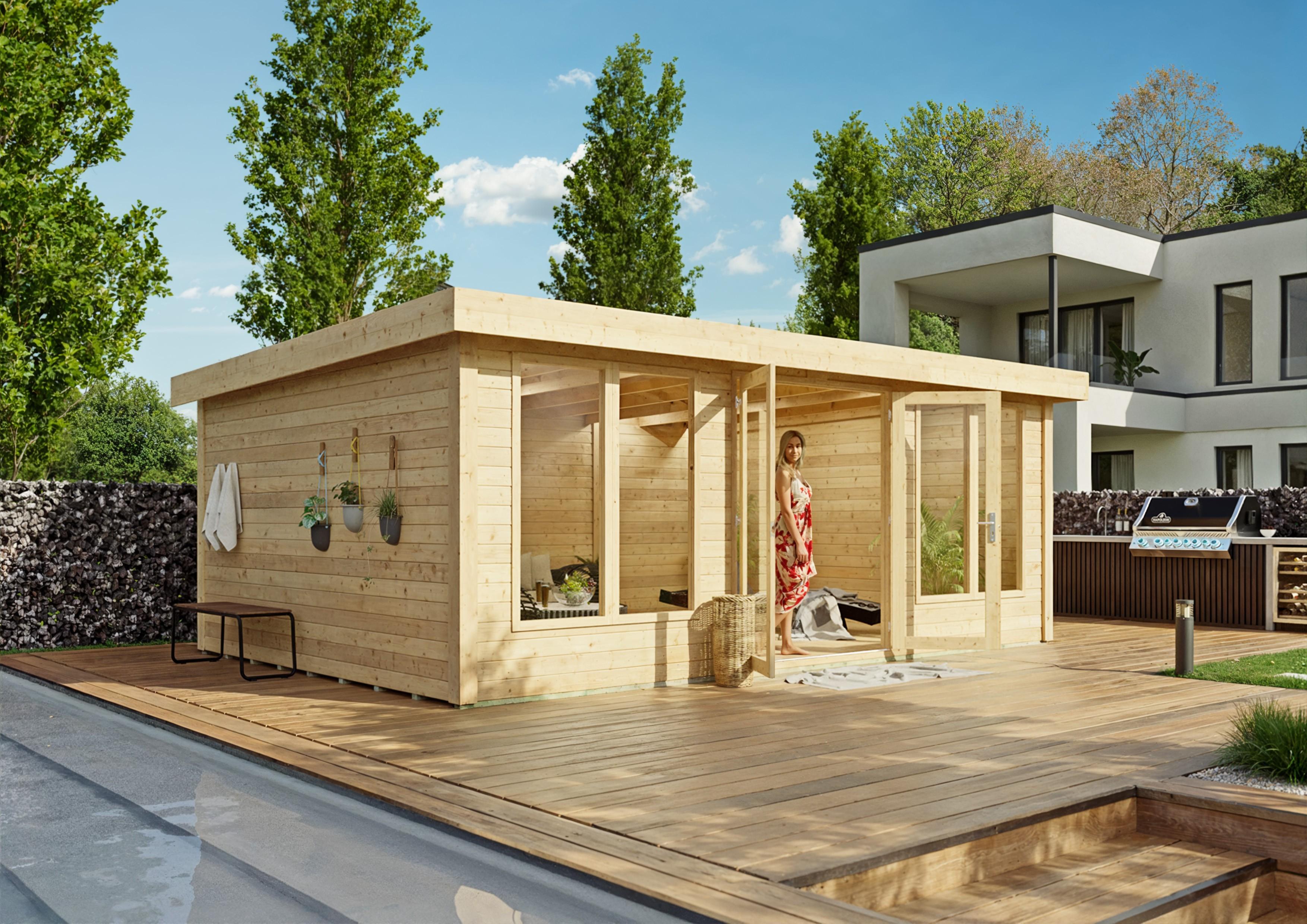 Gartenhaus Cambridge 6,00x4,00 m - inklusive langlebigem EPDM-Dach