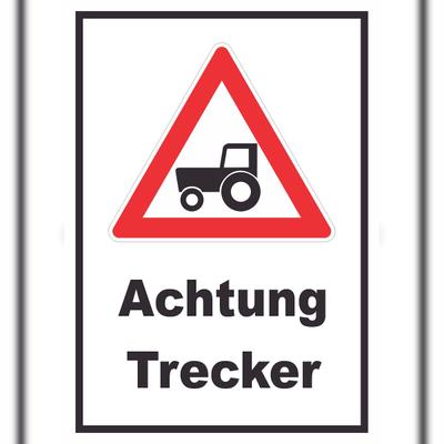 HB-Druck Achtung Trecker Schild A0 (841x1189mm)