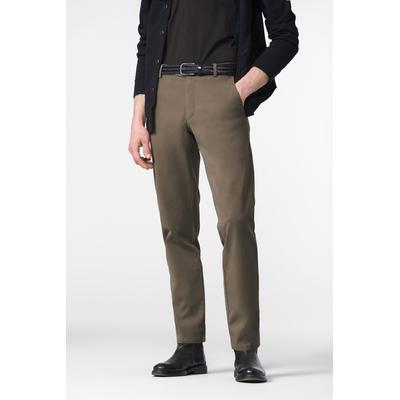 Chinos MEYER "BONN", Herren, Gr. 31, Normalgrößen, braun, 98% Baumwolle, 2% Elasthan, unifarben, regular fit knöchelfrei, Hosen, aus Winter-Canvas