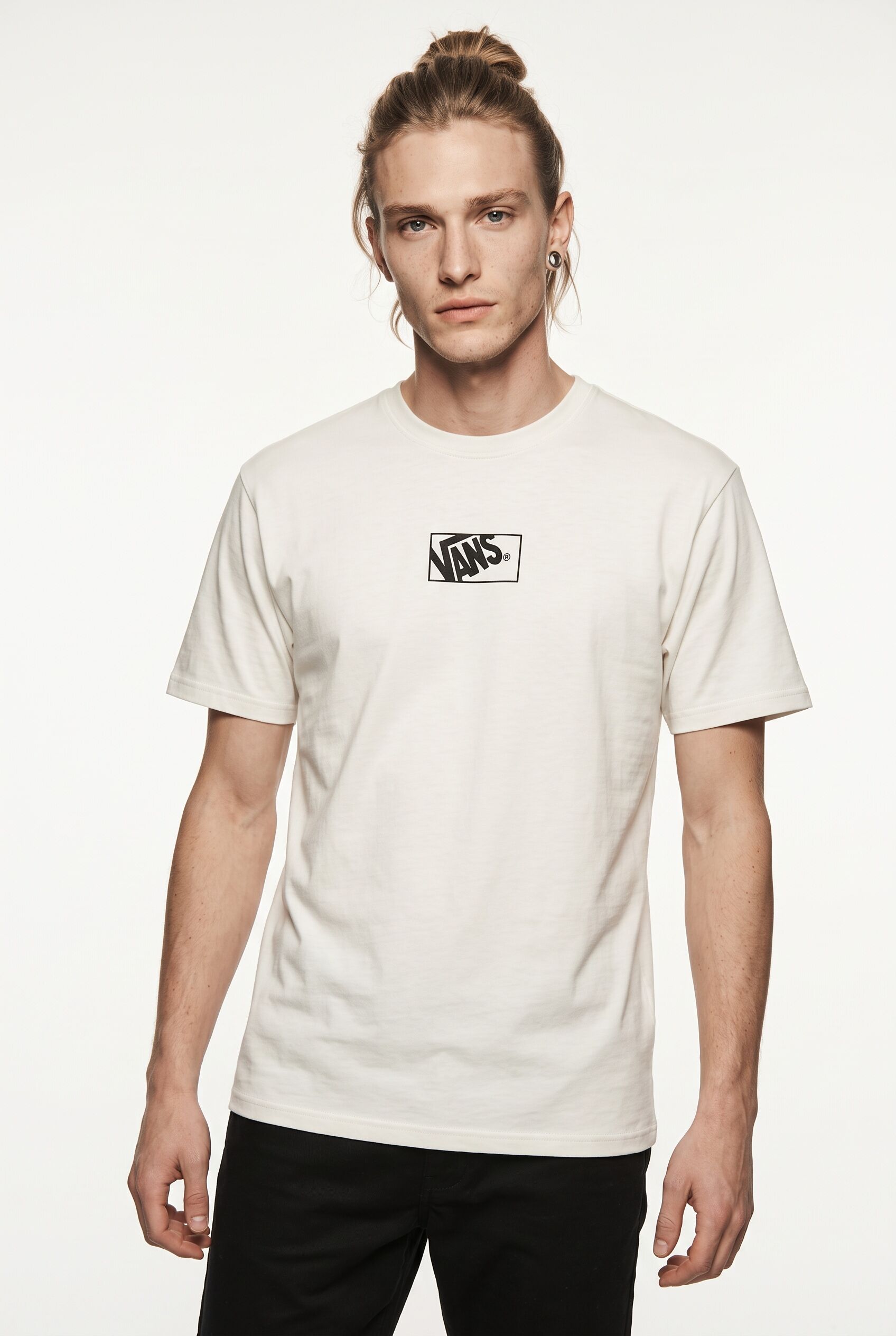 T-Shirt VANS "BLOCKED BOX LOOSE SS TEE", Herren, Gr. XXL, weiß, Obermaterial: 100% Baumwolle, normal, Rundhals, Shirts T-Shirt, mit Rundhalsausschnitt, Kurzarm, aus Baumwolle, normale Schnittform