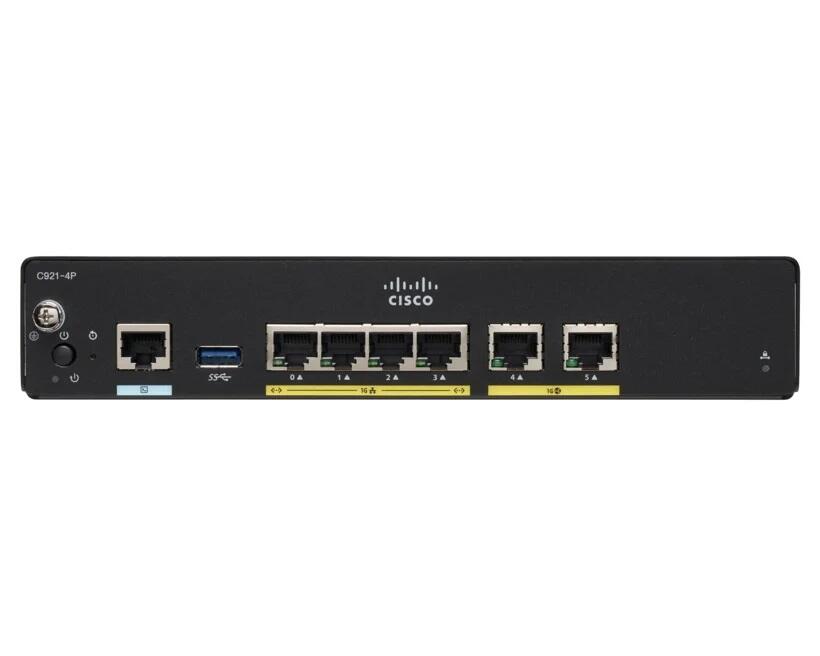Cisco Firewall ISR 921 4-Port LAN 2-Port WAN Ethernet und DSL C921-4P