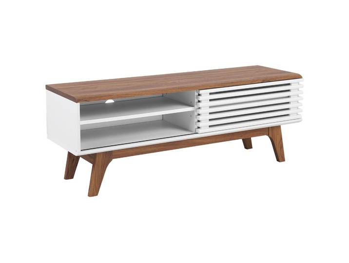 TV-MÖBEL Weiß, DunkelbraunTOLEDO 35/117/44 cm