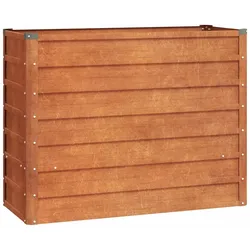 Helloshop26 - Hochbeet für Pflanzen Blumen Terrasse Garten Rostoptik 100 x 40 x 77 cm brauner Cortenstahl 02_0039859
