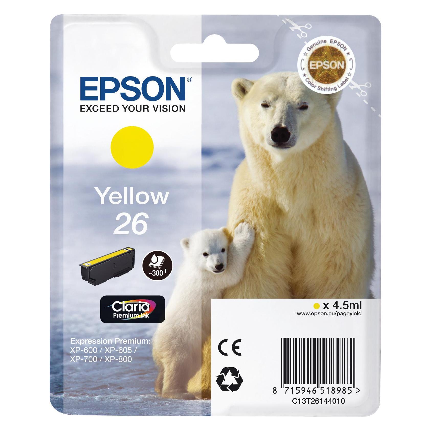 Epson 26 Claria Premium (Y) (C13T26144010)