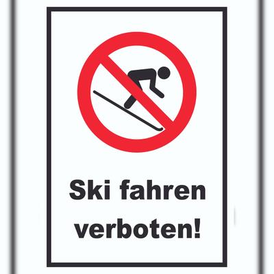 HB-Druck Ski fahren verboten! Schild A1 (594x841mm)