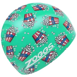 Zoggs - Silicone Printed Cap - Badekappe - Farbe: Grün/Popkorn
