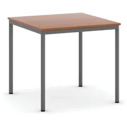 Esstisch BASIC, 80x80 cm, dunkelgraues Metallgestell, Kirsche