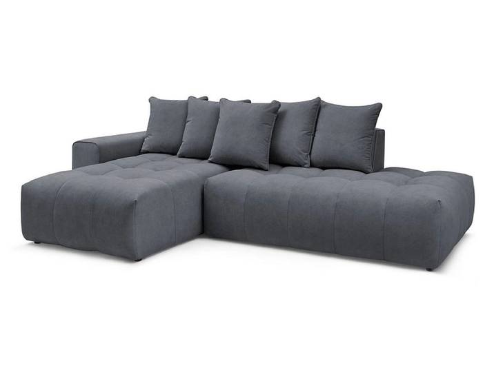 Ecksofa BOBOCHIC MONT-BLANC Samt dunkelgrau