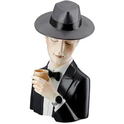 Casablanca by Gilde, Deko Figuren + Skulpturen, Gentleman mit Whiskyglas