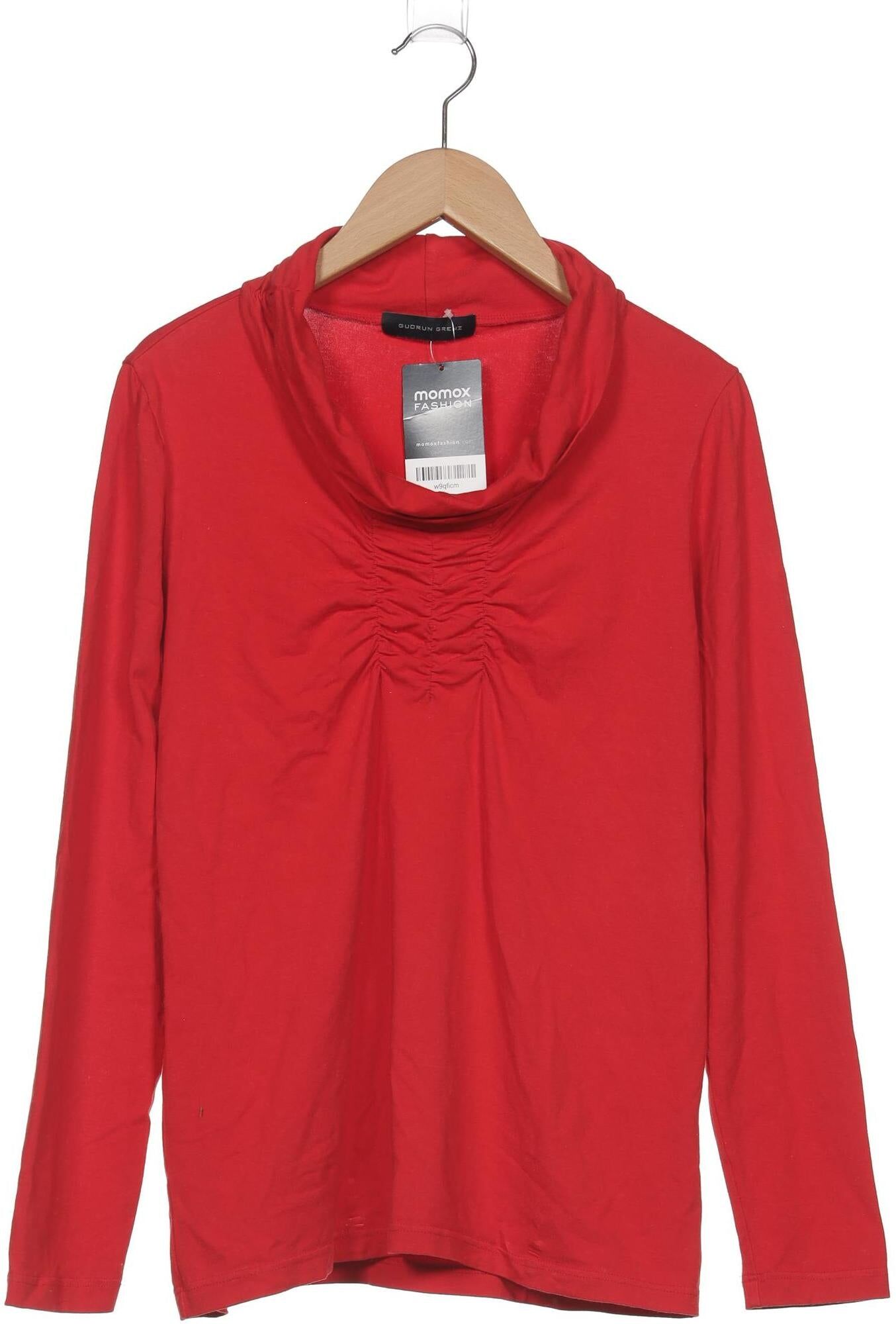 Gudrun Grenz Damen Langarmshirt, Rot, Gr. XS, Elasthan / Viskose - Second Hand