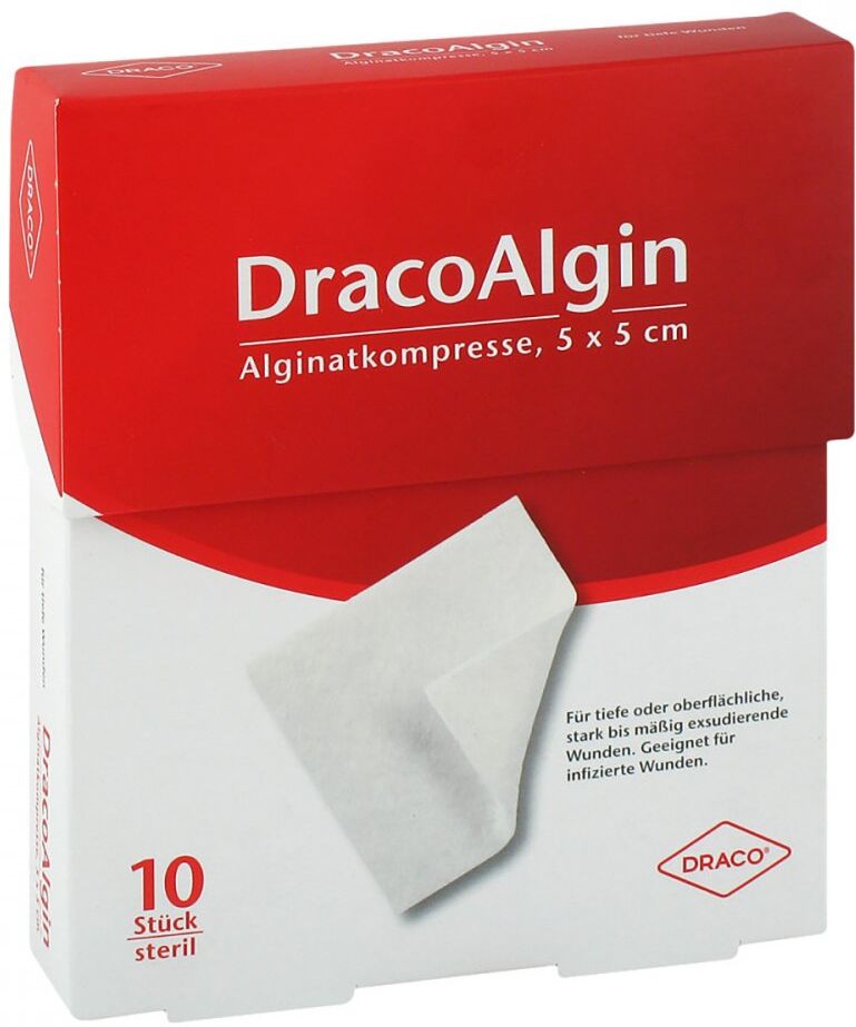 Dracoalgin 5x5 cm Alginatkompresse