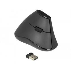 Delock 12622 Ergonomische Maus USB Optisch Schwarz 5 Tasten 1000 dpi