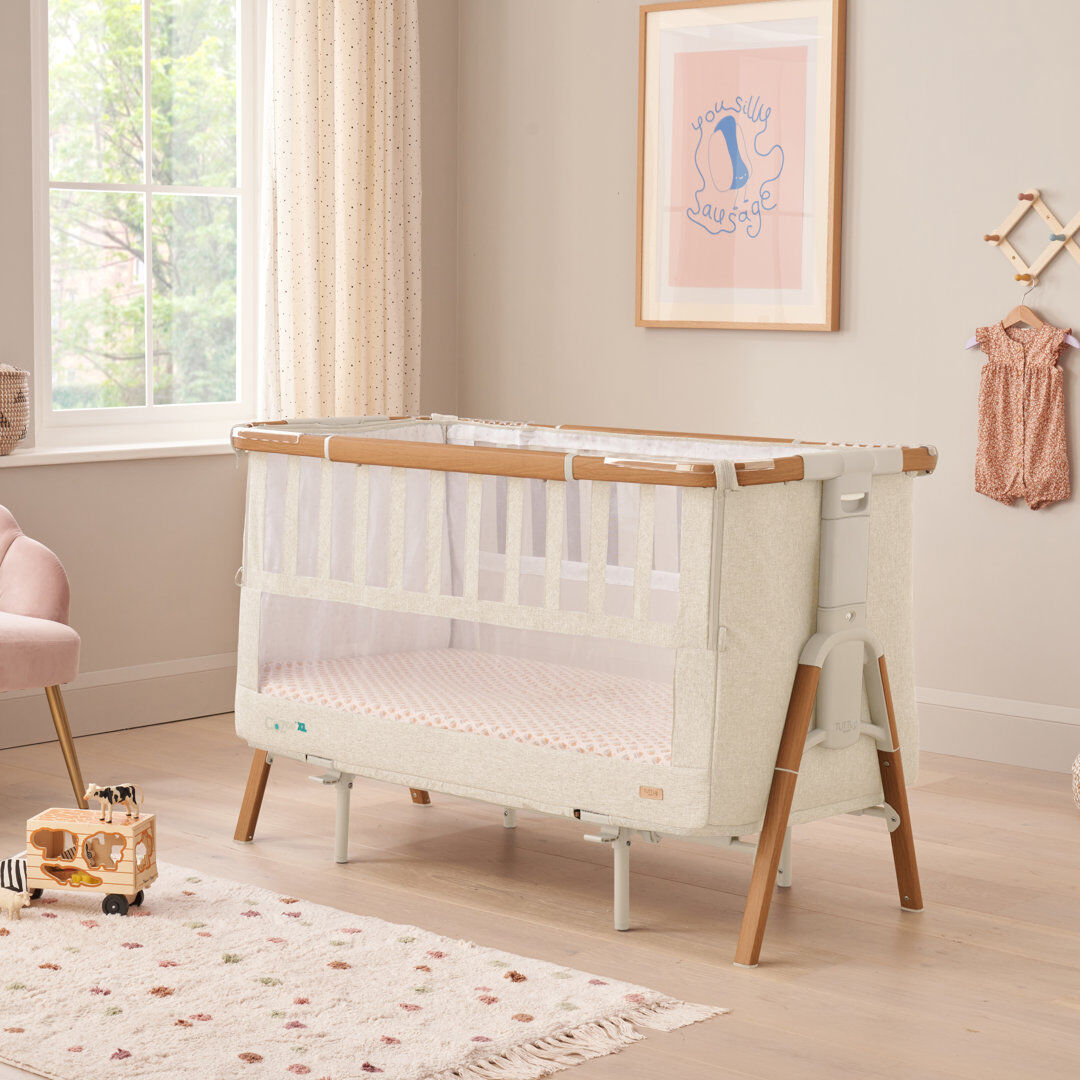Tutti Bambini CoZee XL Complete Birth to 4+ Years Package, 5-in-1 Convertible Cot Scandinavian Walnut/Ecru