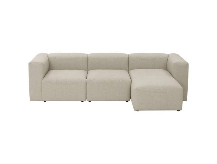 Ecksofa Lena Creme Flachgewebe