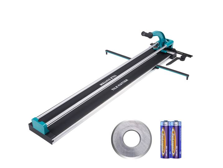VEVOR Trancheur de carrelage double rail longueur de coupe de 1200mm\, épaisseur de coupe 4-15mm minimum. Largeur de coupe 25mm Machine à couper les carreaux y compris roue de coupe supplémentaire Projets de pose et de rénovation de carreaux