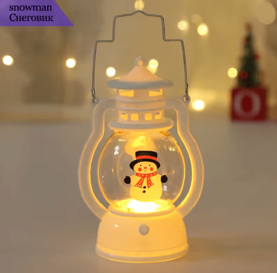 Inspire Essentials FestiveGlow Battery LED Santa Snowman Lantern c