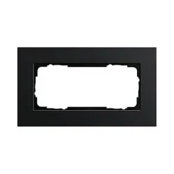 GIRA Abdeckrahmen Esprit , ohne Mittelsteg, 2-fach (Aluminium schwarz)