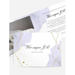 Hochzeitseinladung selbst gestalten mit Spruch und Fotos im Onlinedesigner bei Meine-Kartenmanufaktur.de