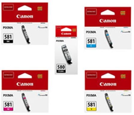 Canon PGI-580BK/CLI-581 Pack 5 cartuchos