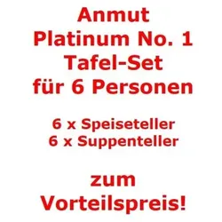 Villeroy & Boch Anmut Platinum No.1 Tafel-Set für 6 Personen / 12 Teile