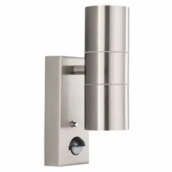 UP & DOWN Wand Spot Lampe Leuchte Edelstahl Außen Sensor Veranda Terrasse