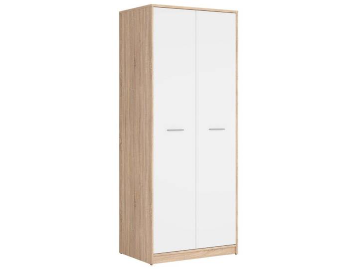Drehtürenschrank 80cm Nepo Plus Weiß/Sonoma Eiche