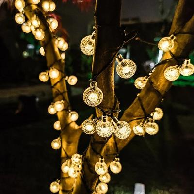 Friendly Fresh Finds Solar Crystal Ball Fairy String Lights, Waterproof Outdoor Garden Decoration Solar Crystal Ball Fairy String Lights, Waterproof Outdoor Garden Decoration