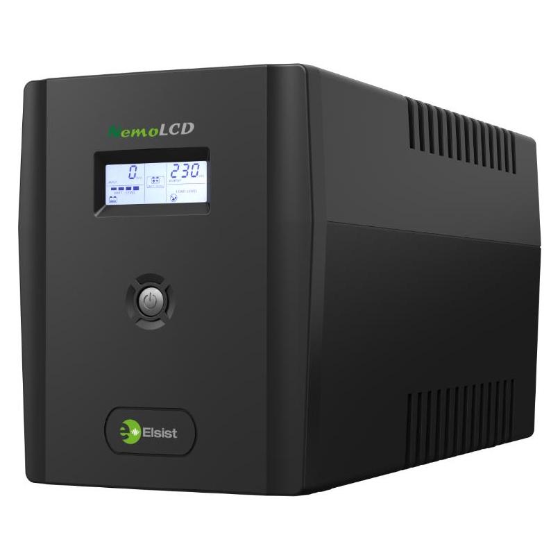 Elsist LINE INTERACTIVE CON DISPLAY LCD E USB 1600 VA 600 W 2 IEC + 2 SHUKO (1600 VA, 600 W) (NEMOLCD 160)