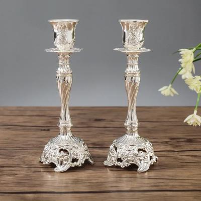 Inspired Living 2 Pack Gold Candle Holder Metal Taper Candle Stands For Wedding Table Centerpieces And Home Decor 4