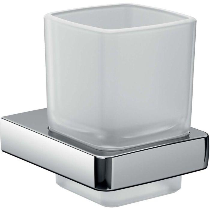 Emco Trend Glashalter 022000100 chrom, Kristallglas satiniert