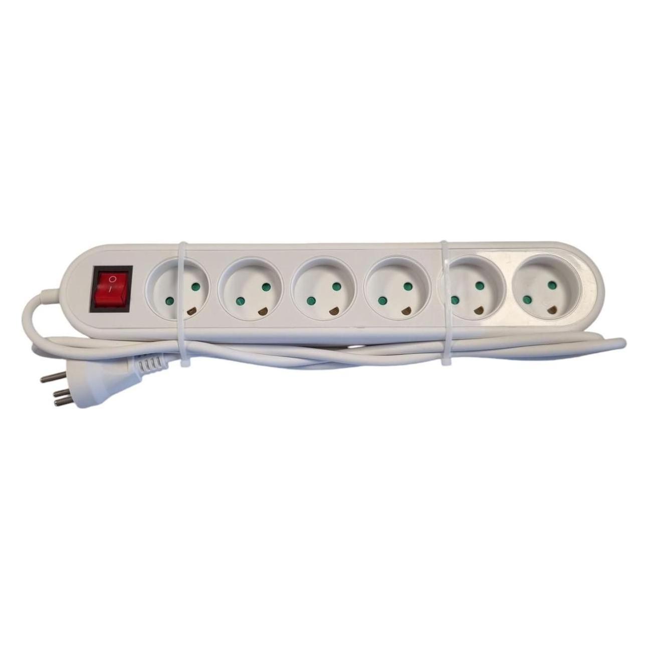 Mercodan EL-stikdse med 6 udtag (6x, CEE 7/3, CEE 7/4) (584420036)