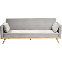 SCHLAFSOFA Stoff Grau Asaa