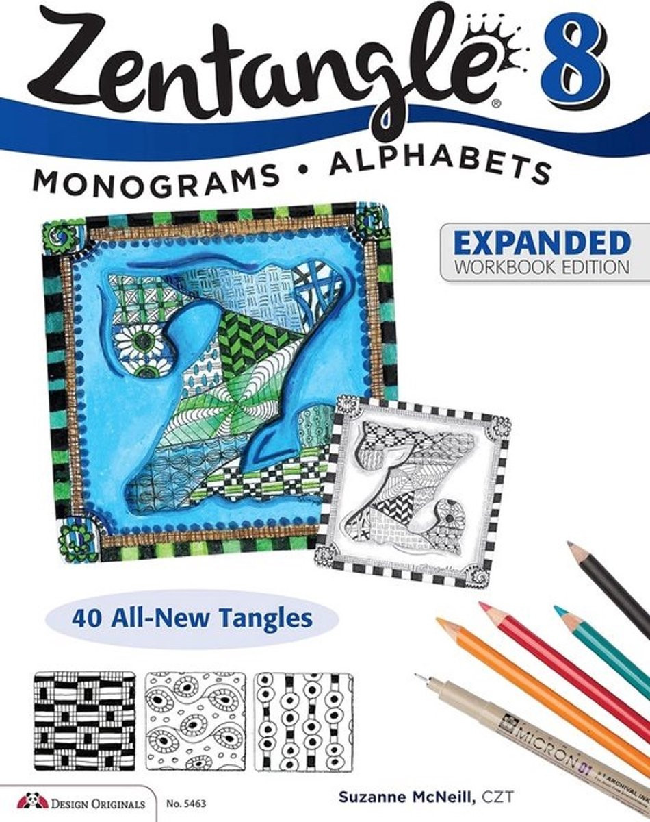 Zentangle Leerboek: Teken Letters, Alfabetten en Monogrammen