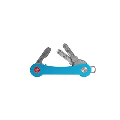 Schlüsselanhänger KEYCABINS "Aluminium", Damen, blau (hellblau), Aluminium, Basic, Schlüsselanhänger Schlüsselanhänger, SWISS made
