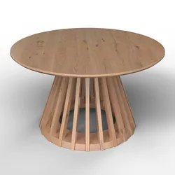 Couchtisch Ennio Eichefarben MDF rund