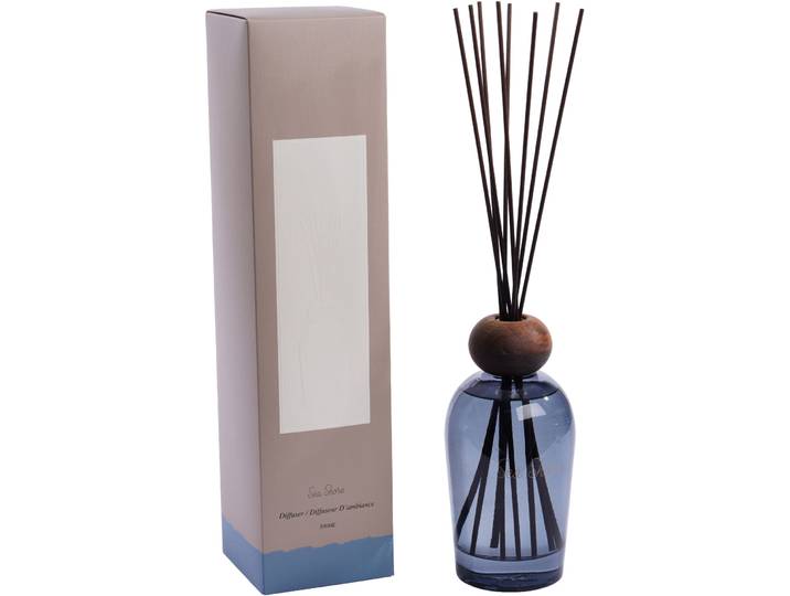 Diffusor Sarina blau 500 ml - Material: Glas/Holz