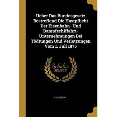Ueber Das Bundesgesetz Bestreffend Die Hastpflicht Der Eisenbahn- Und Dampfschiffahrt-Unternehmungen Bei Tödtungen Und Verletzungen Vom 1. Juli 1875,