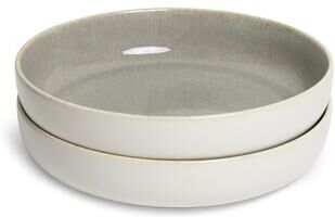"Sango Resona Blue/Black 10"" Large Ceramic Serving Bowl (Set of 2), 64.25 oz"