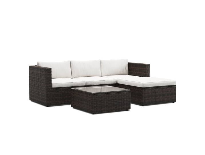 Rattanlounge MALIBU braun/beige