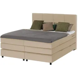 Boxspringbett  Wind , beige , Maße (cm): B: 160 H: 152
