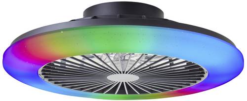 Brilliant G60020/06 Salerno LED-Deckenleuchte mit Ventilator LED-Modul 40W Schwarz