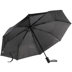 Kompakter Automatik-Regenschirm, schwarz, Ø 95cm – Einhand-Bedienung per Druckknopf, zuverlässiger Wetterschutz